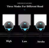 Black Bicycle Light USB Led Waterproof With Horn Mountain Bike Dark Night Outdoor Riding Headlight